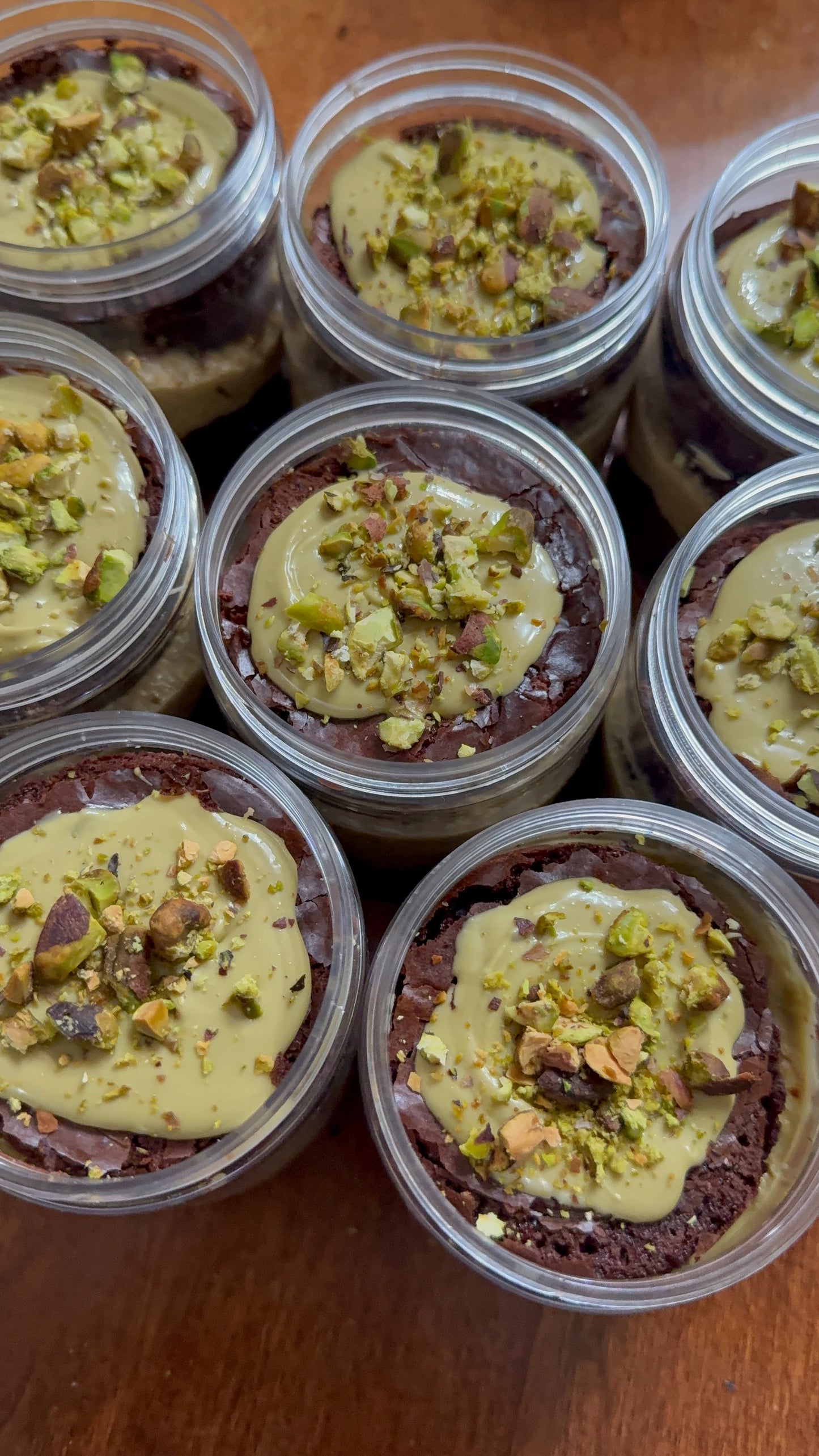 Dubai Chocolate Brownie Jars